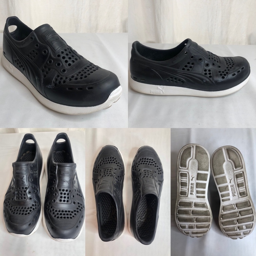 Puma rubber slip ons